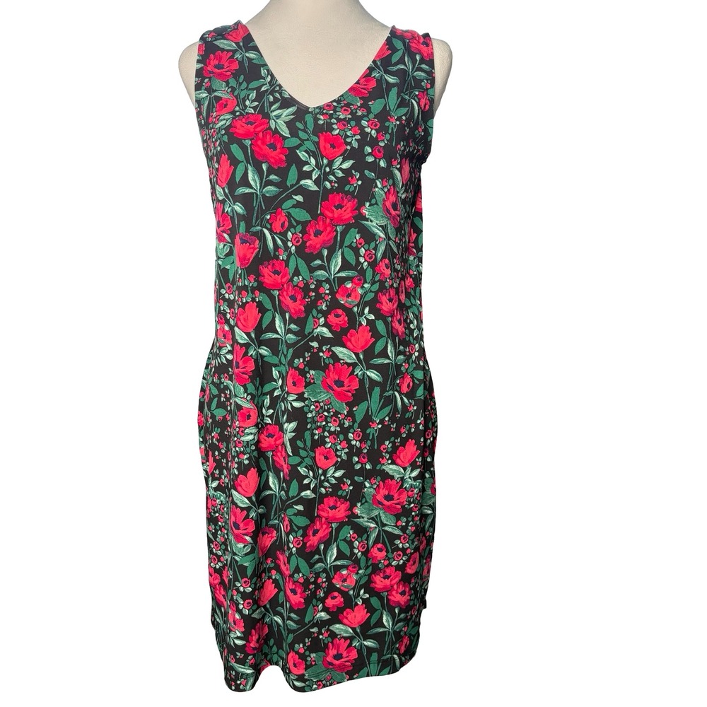 Karl Lagerfeld Womens Dress Sz 4 Floral Sheath Sleeveless Stretch Party Casual‎